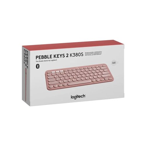 Teclado Logitech Pebble 2 K380s Inalámbrico Bluetooth Rosa - Elegante y Compacto para Escritorio