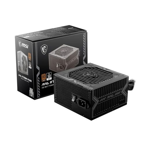 Fuente de Poder MSI MAG-A750BN 750W, Alta Eficiencia, Conectividad PCIE5 para Gaming