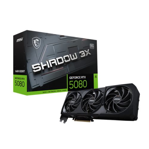 MSI GeForce RTX 5080 16GB - Tarjeta Gráfica 256 Bit, Rendimiento Superior y Refrigeración 3X OC