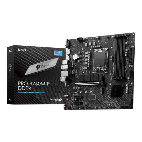 Motherboard MSI PRO B760M-P DDR4, rendimiento óptimo para gaming y multitarea en formato micro ATX