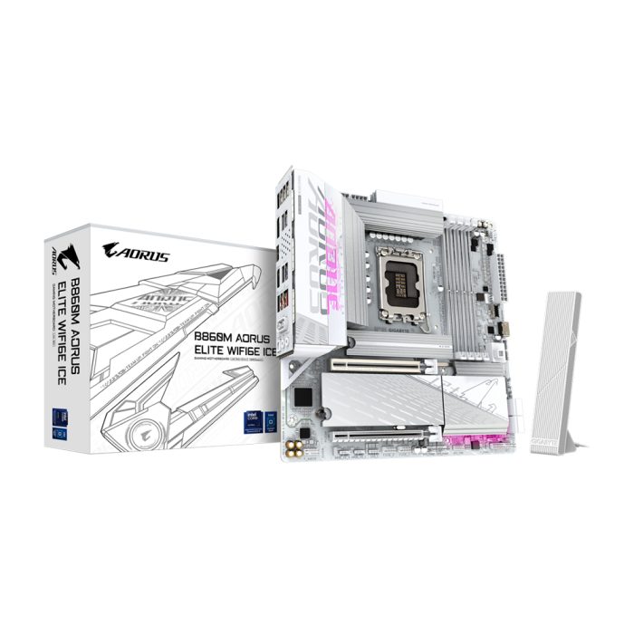 Placa Base Gigabyte B860M Aorus Elite WiFi 6E Ice - Rendimiento Superior y Conectividad Avanzada