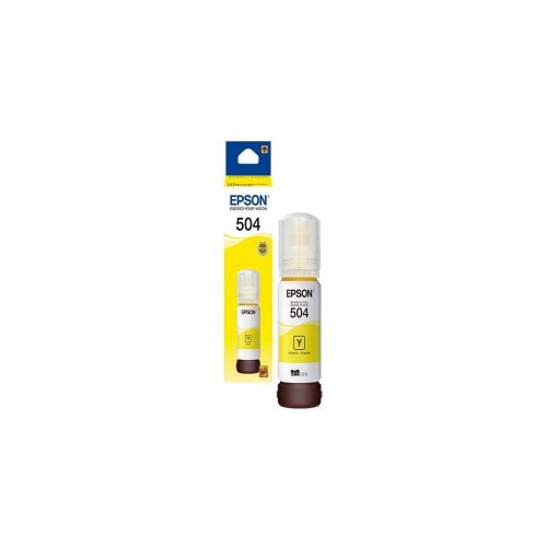 Tinta Epson 504 Amarillo 70ml, Compatible con L4150, L4160 y L6171 - Alta Calidad de Impresión