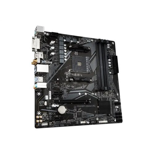 Placa Madre Gigabyte A520M DS3H AC WiFi, Socket AM4, DDR4 hasta 4733 MHz, Ideal para PC Gaming