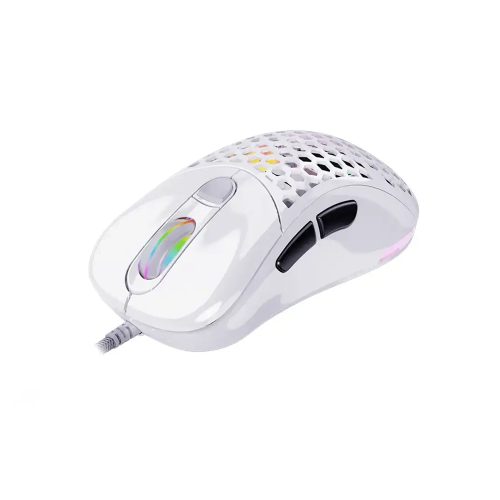Mouse Gamer Vsg Aquila Air Blanco Brillante - 16,000 DPI, 6 Botones, Retroiluminación RGB
