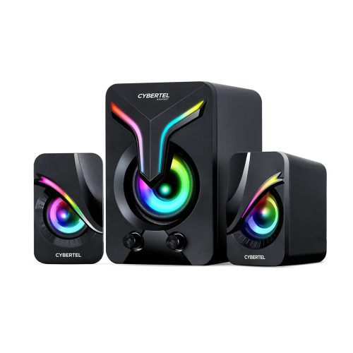 Parlante Cybertel Exxpert S500 RGB 2.1, Jack 3.5 mm, Color Negro, Sonido Potente y Atractivo