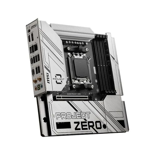 Placa Madre MSI B650m Project-Zero AM5, DDR5 7600MHz, Micro ATX, Ideal para Gaming y Rendimiento
