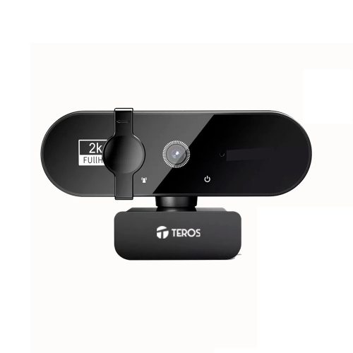 Cámara Web Teros 2K USB 2.0 con Obturador, Resolución 2592x1944, Ideal para Streaming y Videoconferencias