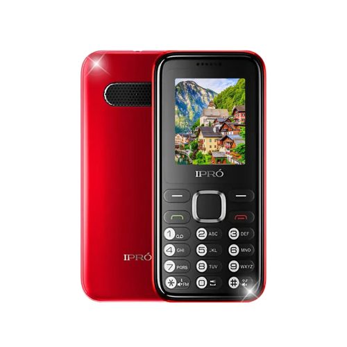 Celular iPro A10 Mini 2G, Negro y Rojo, Compacto y Ligero, Ideal para Uso Diario