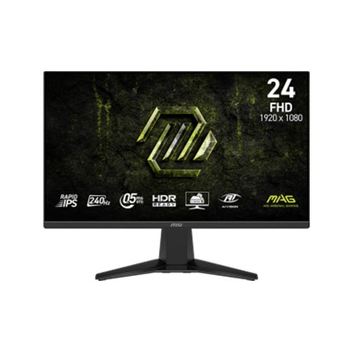 Monitor MSI MAG-245F-X24 de 24" FHD, Pantalla Plana, 240Hz, 0.5ms, Conexión HDMI - Ideal para Gaming