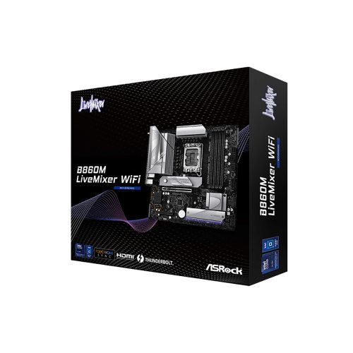 Placa Madre ASRock B860M LiveMixer WiFi, Socket LGA1700, DDR5, Micro ATX - Rendimiento y Conectividad Optimal
