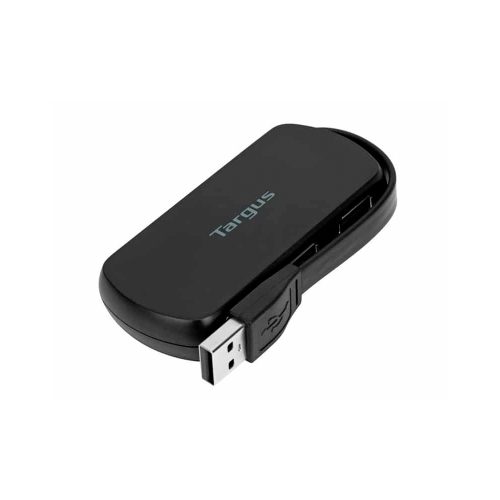 HUB USB Targus 4 Puertos USB-A 2.0 Negro Compatible con PC y Mac