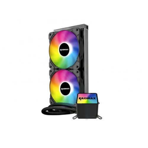 Enfriamiento líquido Raidmax Tornado LC240, 240mm, con 2 ventiladores LED, alto rendimiento y diseño optimizado