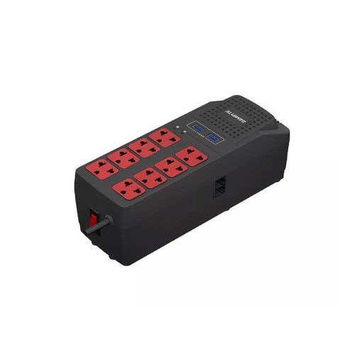Estabilizador Gambyte 1200VA con 8 Tomas y 2 USB - Protección Eficiente para tus Dispositivos Electónicos