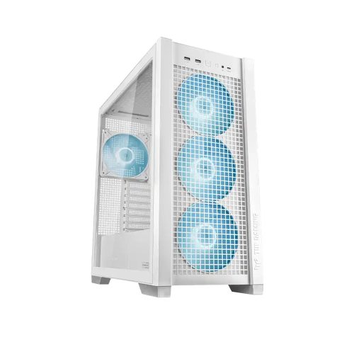 Asus TUF Gaming GT302 Case ARGB Blanco, Panel de Vidrio, 4 Ventiladores, Sin Fuente de Poder