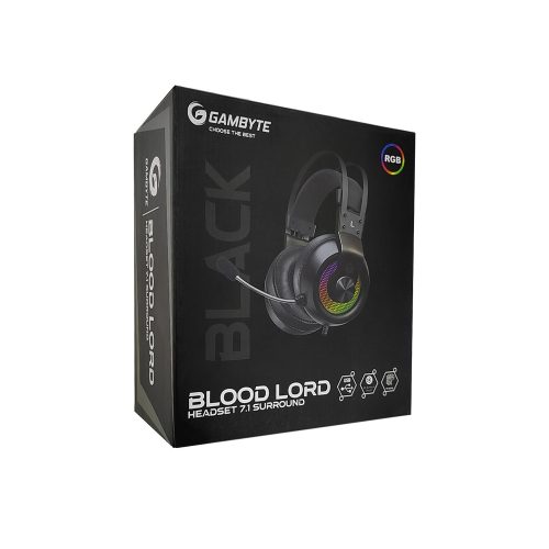 Auriculares Gamer Gambyte Blood Lord 7.1 con Micrófono, USB y Jack 3.5mm, Diseño Ergónomico