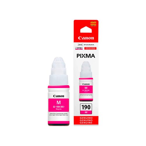 Tinta Canon Gi-190m Magenta 70ml para Impresoras G1100, G2100 y G3100 - Alta Calidad en Color
