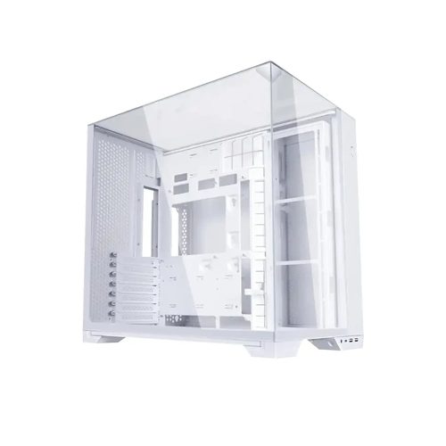 Caja Mid Tower Lian Li O11 Vision Compact Blanca para Gaming, Diseño Elegante y Amplia Ventilación