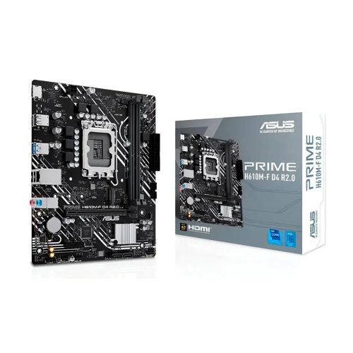 Placa Madre ASUS PRIME H610M-F D4 LGA1700 Micro-ATX DDR4, Rendimiento Estable para Intel 12º Gen