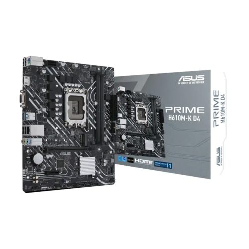 Placa Madre Asus Prime H610M-K LGA 1700, DDR5, Soporte 12ª y 13ª Gen, Ideal para Gaming y Rendimiento