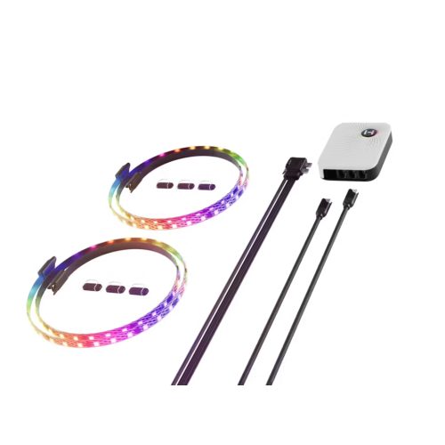 Kit de Tiras LED HYTE LS30 QRGB 2 Pack con Controlador NP50 Nexus - Ilumina tu espacio en colores vibrantes
