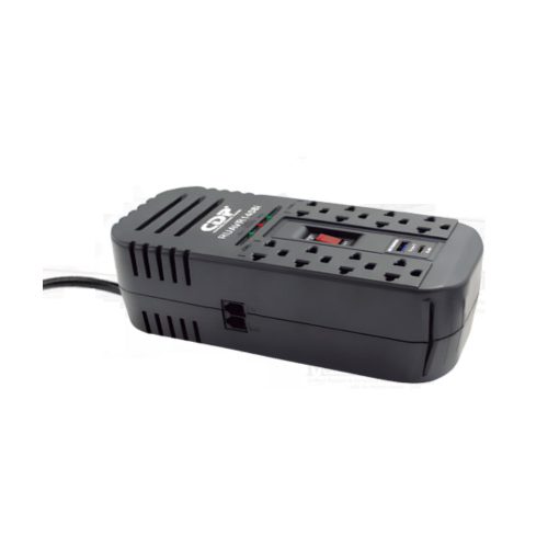 Estabilizador CDP 1400VA/700W con 8 salidas y puertos USB-A y USB-C - Protección eficiente y pareja