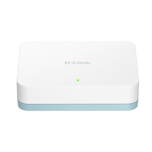Switch D-Link DGS-1005D de 5 Puertos Gigabit 10/100/1000 Mbps, No Gestionable, Plug & Play, Ideal para Red Doméstica y Empresarial