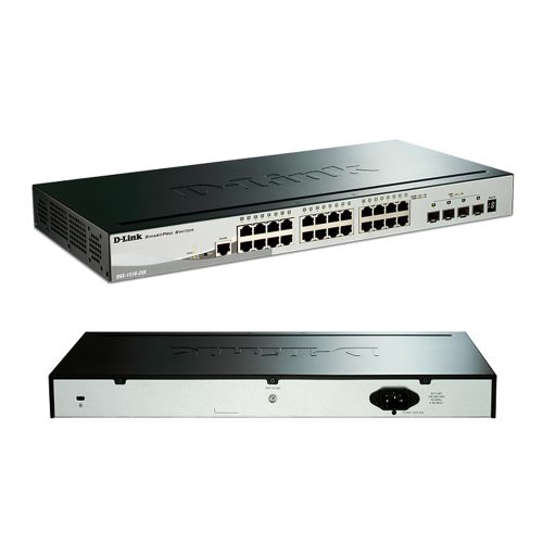 Switch D-Link DGS-1510, 24 Puertos RJ-45 GbE y 4 SFP+ 10GbE, Ideal para Redes Empresariales