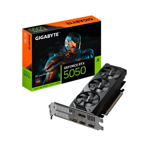 Tarjeta de Video Gigabyte GeForce RTX 5050 8GB GDDR6 - Bajo Perfil, Rendimiento Óptimo para Gaming