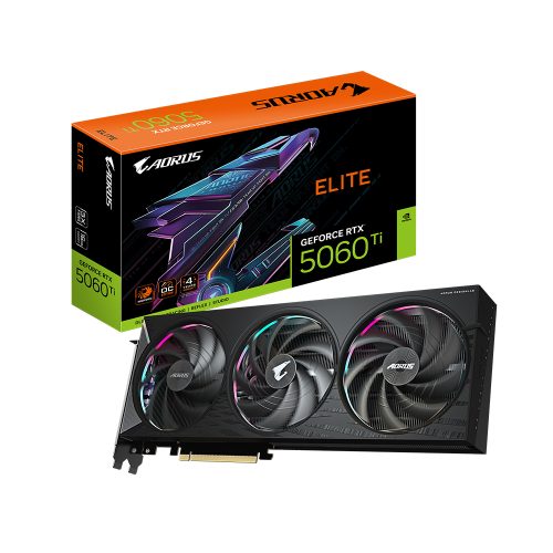Tarjeta Gráfica GIGABYTE AORUS GeForce RTX 5060 Ti 16GB 128-bit - rendimiento superior y gráficos asombrosos