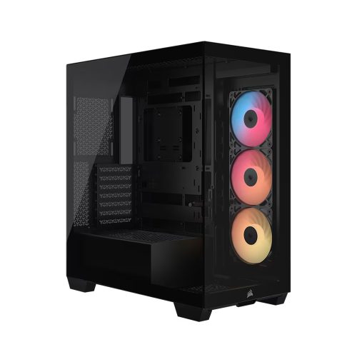 Caja Corsair 4000D Airflow Mid Tower ATX en Negro con 3 Ventiladores RGB para Óptima Ventilación