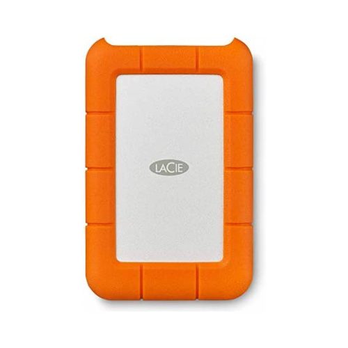 Disco Duro Externo Lacie Rugged 5TB USB-C, Ideal para Almacenamiento Seguro, Resistente y Portátil