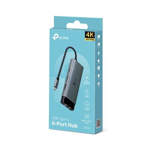 Adaptador USB-C a Red Gigabit y Hub TP-LINK UH6120C | Conexiones Rápidas y Estables