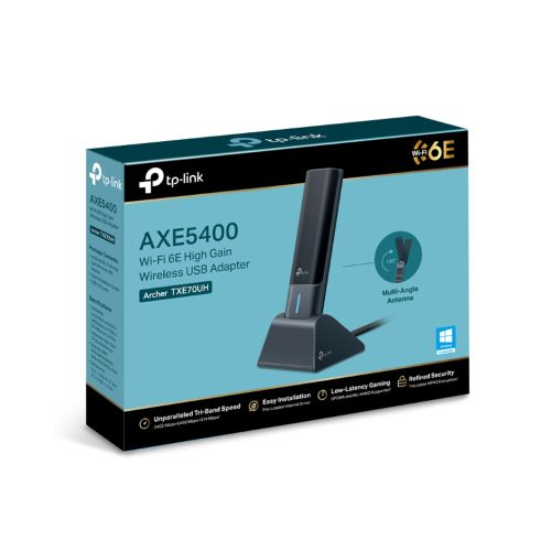 Adaptador Wi-Fi USB TP-Link Archer TXE70UH AXE5400, Velocidad Ultra Rápida, Conectividad Dual, Negro