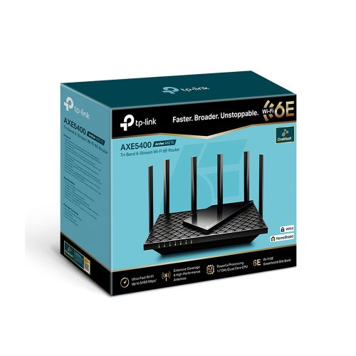 Router TP-Link Archer AXE75 AX5400 de 3 bandas, 6 antenas, velocidad ultra-rápida y conectividad avanzada