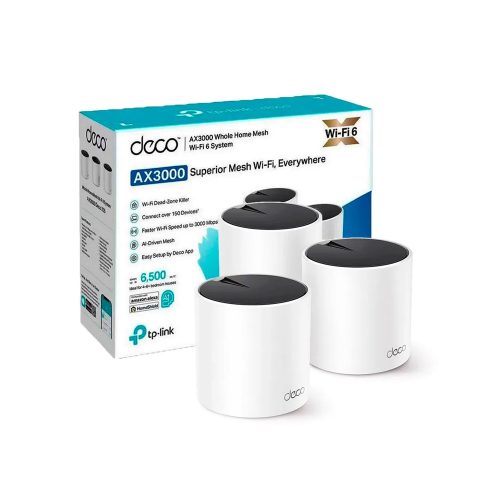 Router TP-Link Deco X55 AX3000 Mesh, WiFi Duales, Conectividad Rápida, Ideal para Hogar Moderno