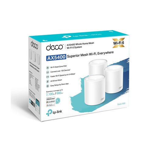 Router TP-LINK Deco X60 Mesh AX5400 (Paquete de 3) - Conectividad Wi-Fi de alta velocidad, 2 bandas