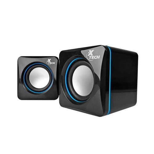 Parlantes Xtech XTS-110 para PC - 6W RMS, USB y Conector 3.5mm, Sonido Potente y Compacto