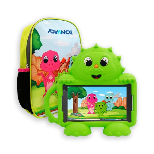 Tablet Advance Kids 7 WiFi 4GB RAM 64GB Dino Verde con Mochila Protectora