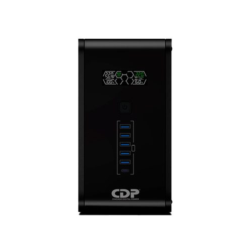 UPS CDP R-SMART 1210i 1200VA 750W 10 Tomas 5 Puertos USB Color Negro