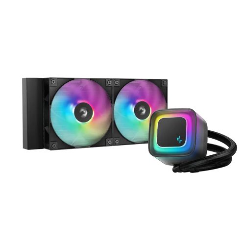 Sistema de enfriamiento líquido Deepcool LE240 V2, 240 mm, 2 ventiladores, rendimiento óptimo y silencioso