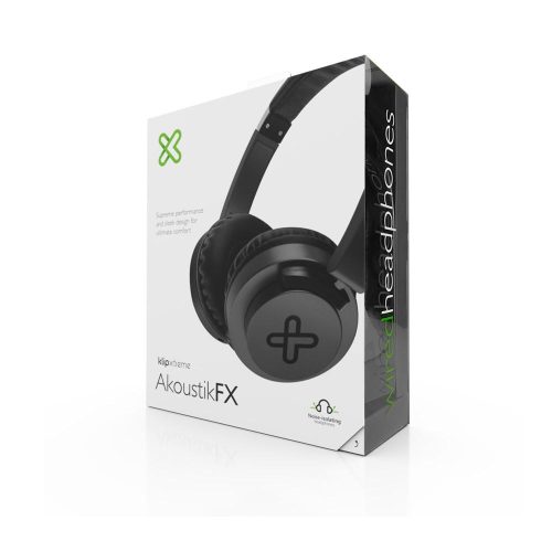 Auriculares Klip Xtreme Akoustikfx KHS-851BK con micrófono, color negro, sonido de alta calidad