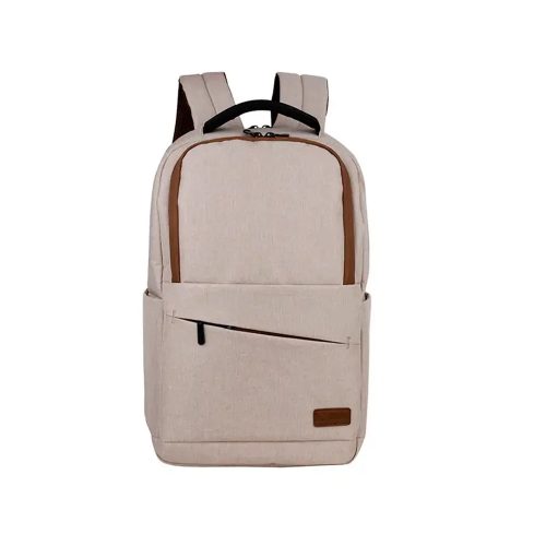 Mochila Teros TE-9012BG para Laptop 15.6", Poliéster Beige con Interior Marrón - Espacio y Estilo
