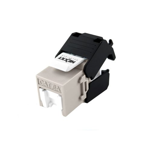Keystone Jack Cat6A Nexxt Solutions - Conexión Rápida y sin Blindaje - Fácil Instalación Toolless