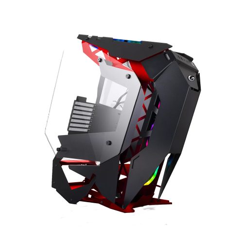 Caja Gaming Gambyte Ultralisk Roja con Panel de Vidrio, 6 Ventiladores y LED ARGB, Ideal para PC Gaming