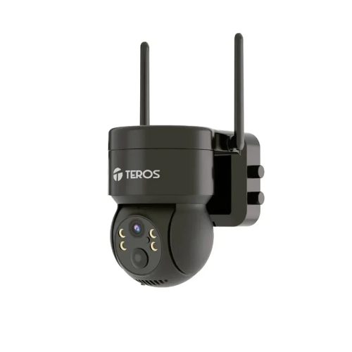 Cámara de Vigilancia Teros TE-90603N Smart Solar 3MP Wifi, Color Negro - Seguridad Inteligente y Ecológica