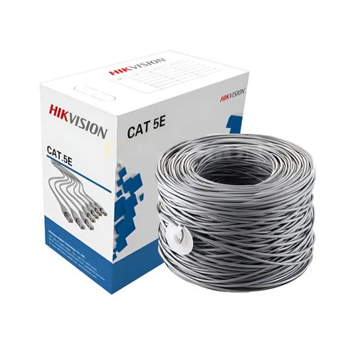Cable de Red Hikvision UTP 305 m CAT 5e Interior CMX para Conectividad Rápida