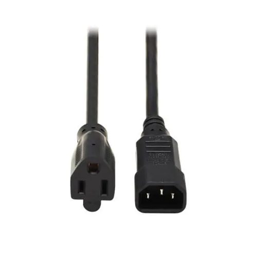 Cable de alimentación Tripp-Lite P002-002 IEC-320-C14 a NEMA 5-15R 2 pies 1.83 m negro