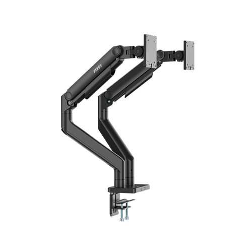 Soporte de Brazo Doble MSI Mette Black para Monitor 2 a 20kg Ajustable y Ergonómico