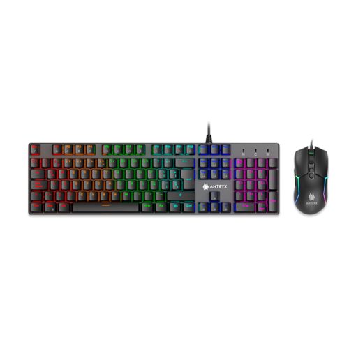 Teclado y Mouse Gaming ANTRYX GC-3500 SW-RED Mecánico RGB Iluminación Personalizable