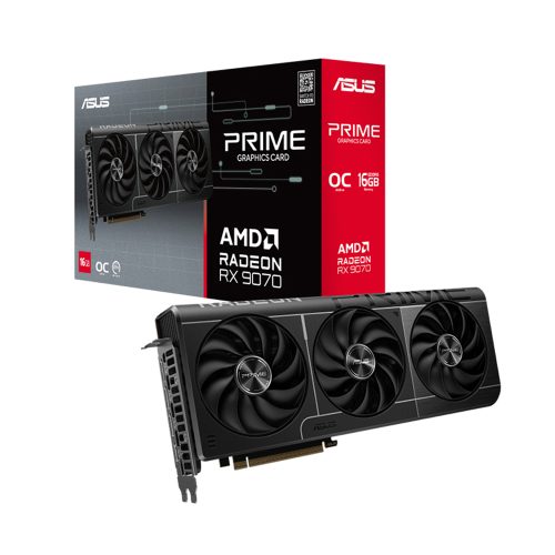 Tarjeta de Video ASUS Prime RX 9070 16GB GDDR6 para Gaming y Edición de Video
